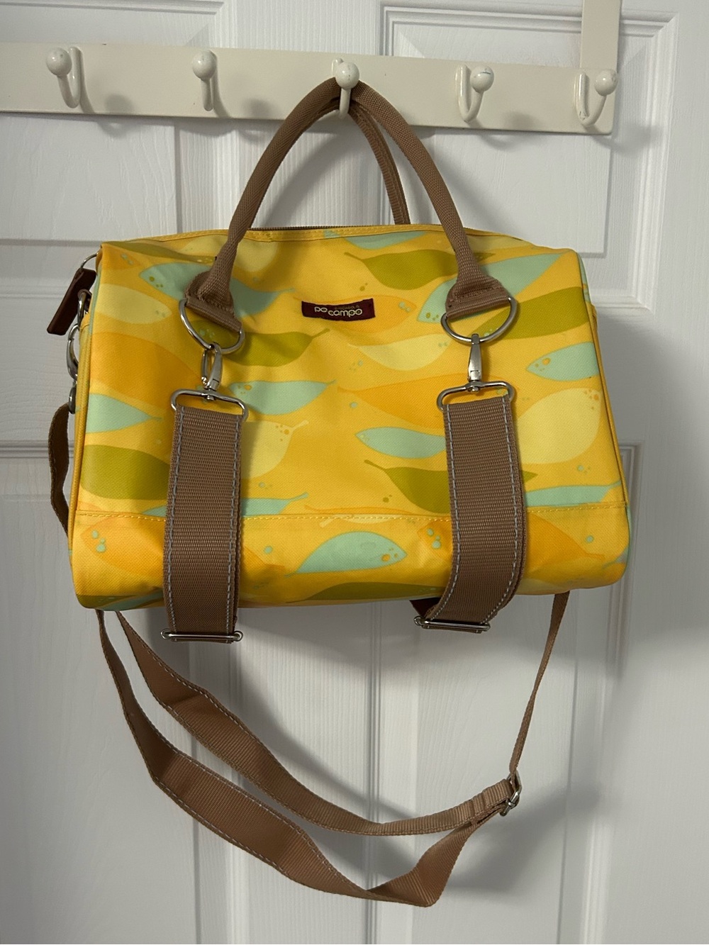 Po Campo Yellow Patterned Uptown Trunk Bag